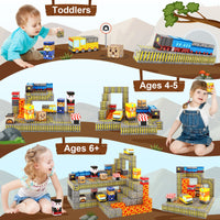 Magworld Magnetic Cubes Train Track Set 84PCS Mine Magnet World-Coodoo