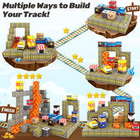 Magworld Magnetic Cubes Train Track Set 84PCS Mine Magnet World-Coodoo