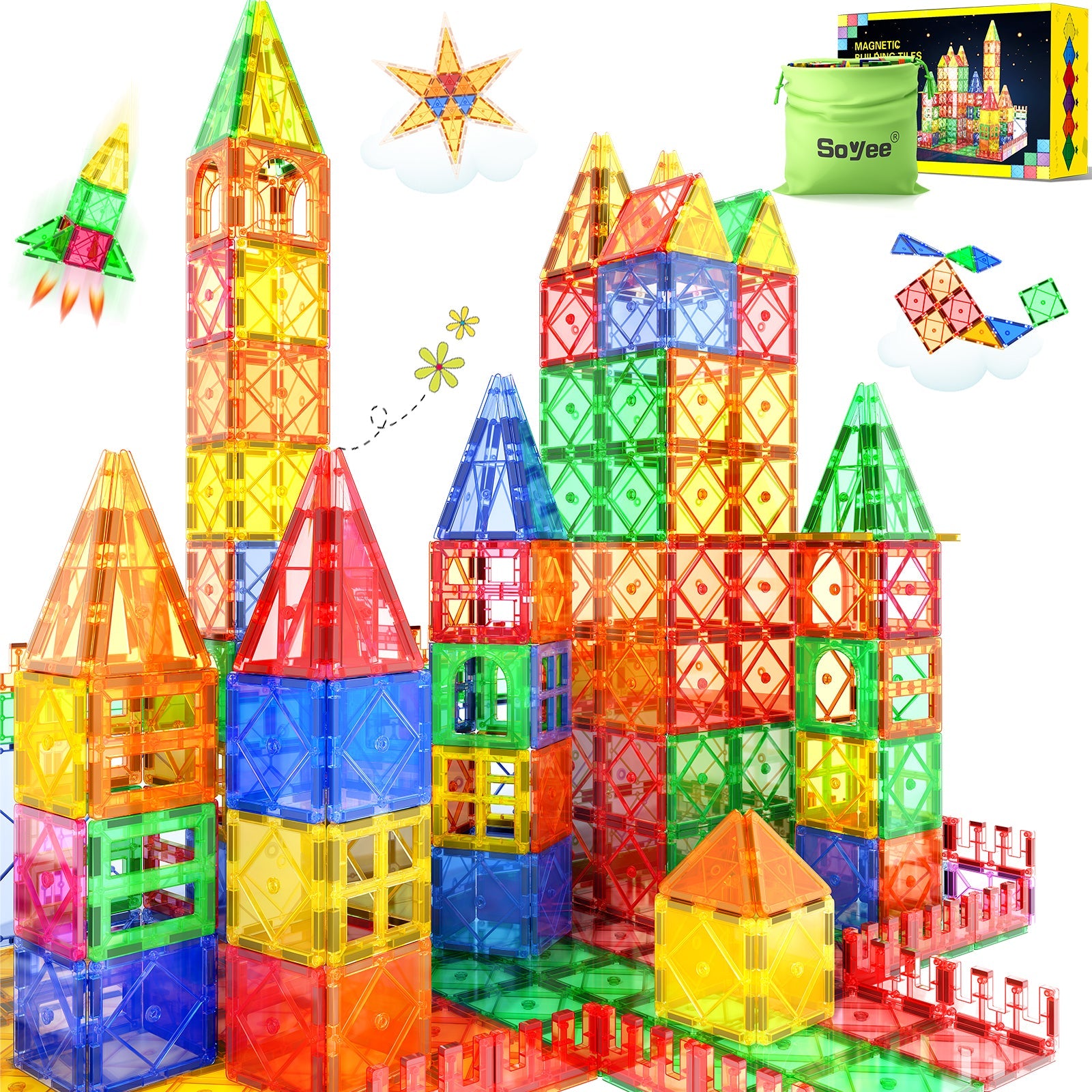 52PCS Magnetic Tiles