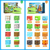 229 PCS Magworld Magnetic Cubes Forest, Pumpkin, Dinosaur and Panda Set 4 in 1 Building Blocks-Toylogy