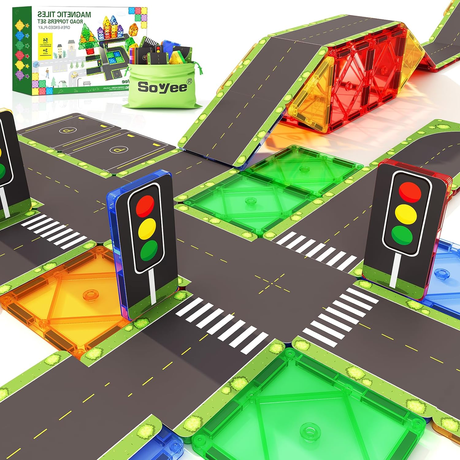 56PCS Road Toppers Playset