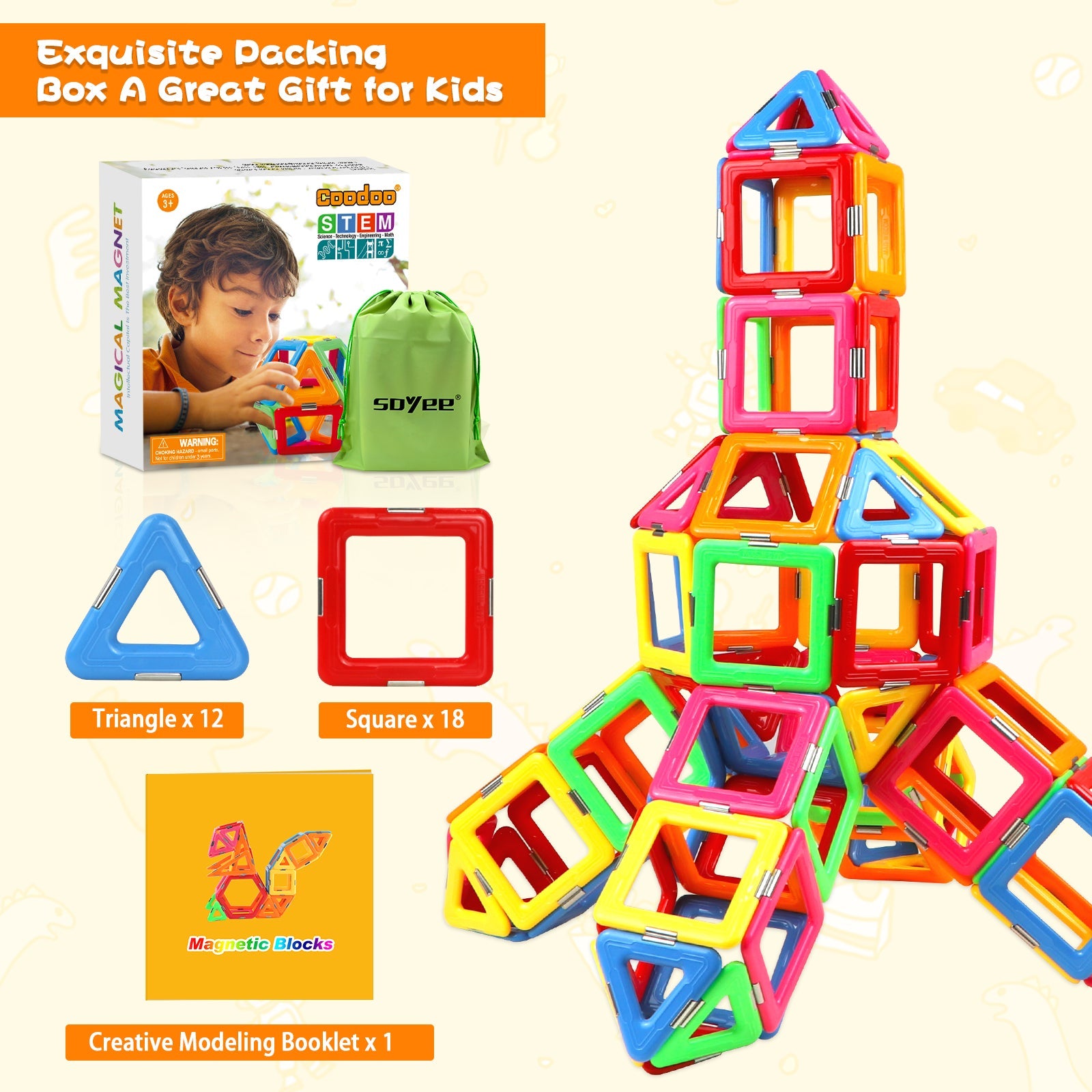 30PCS Starter Set Magnetic Blocks