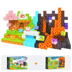 138 PCS Magworld Magnetic Cubes Magic Portal Blossom and Dinosaur 2 in 1 Set