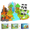 166 PCS Magworld Magnetic Cubes Forest, Dinosaur and Panda Set 3 in 1 Building Blocks