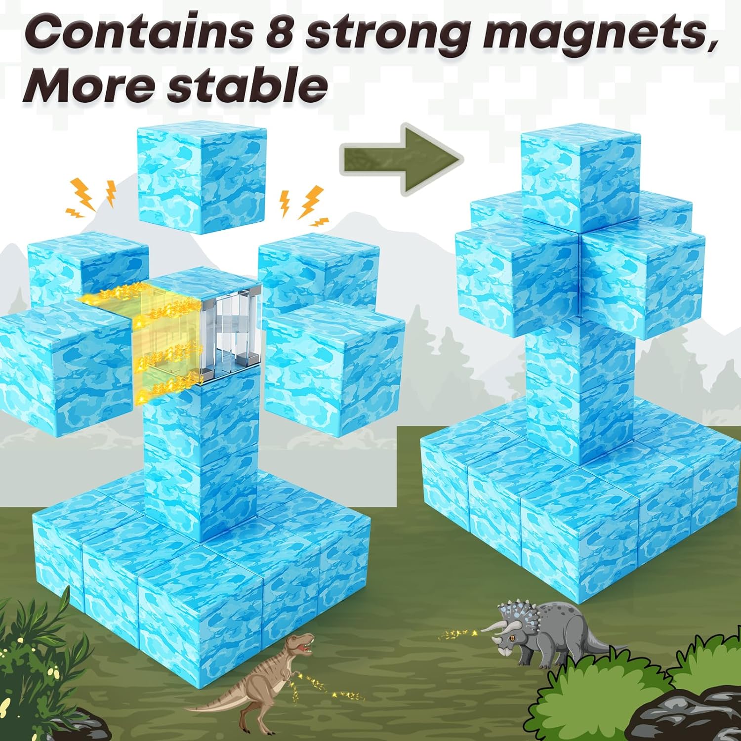 Magworld Magnetic Cubes Water 36PCS Mine Magnet World