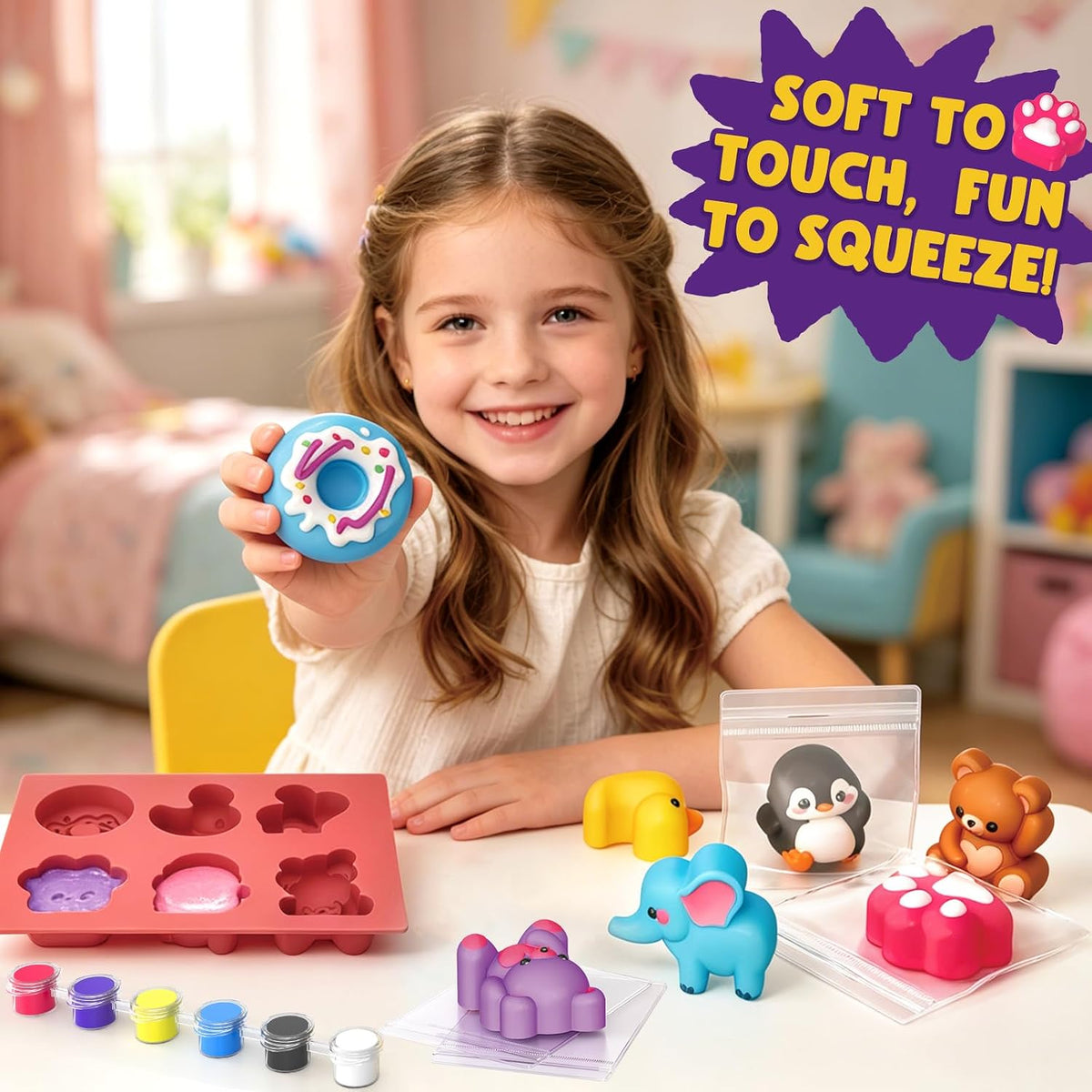 DIY Squishy Making Kit Squishies Sensory Toys for Kids Craft Kits for Girls
