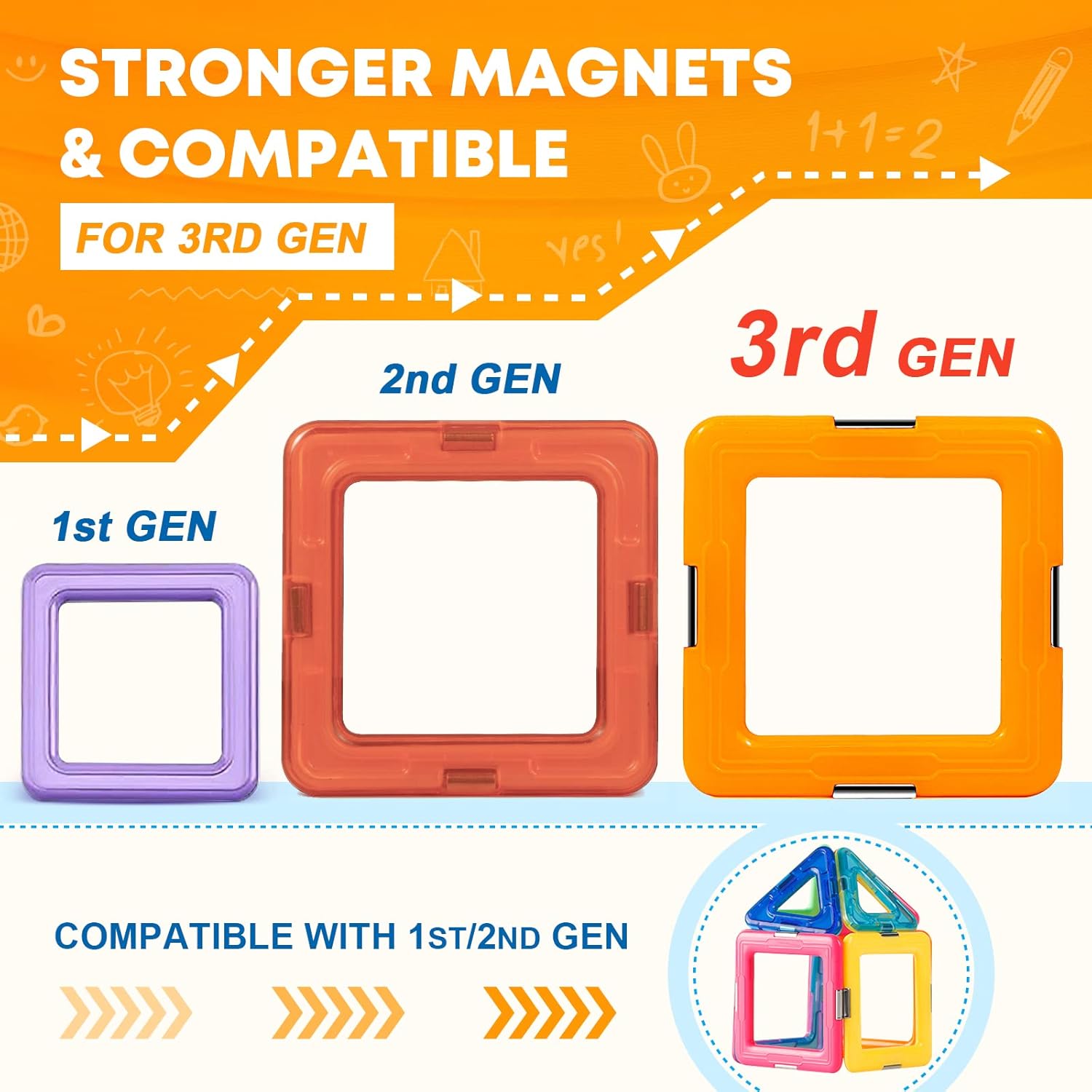 40PCS Magnetic Building Blocks