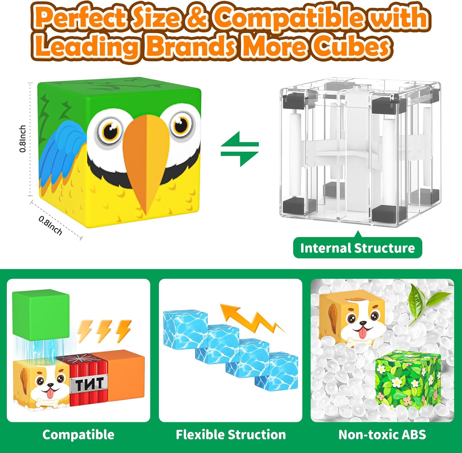 Magworld 150PCS Magnetic Blocks with Forest Animals Toys STEM Montessori Sensory Kids Gifts