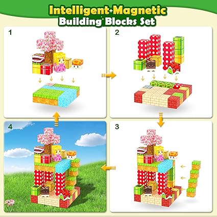 72 PCS Magnetic Blocks - Build Mine Magnet World Magic Teleport Pipes Set