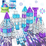 102PCS Frozen Princess Castle Toys Set Magnetic Tiles