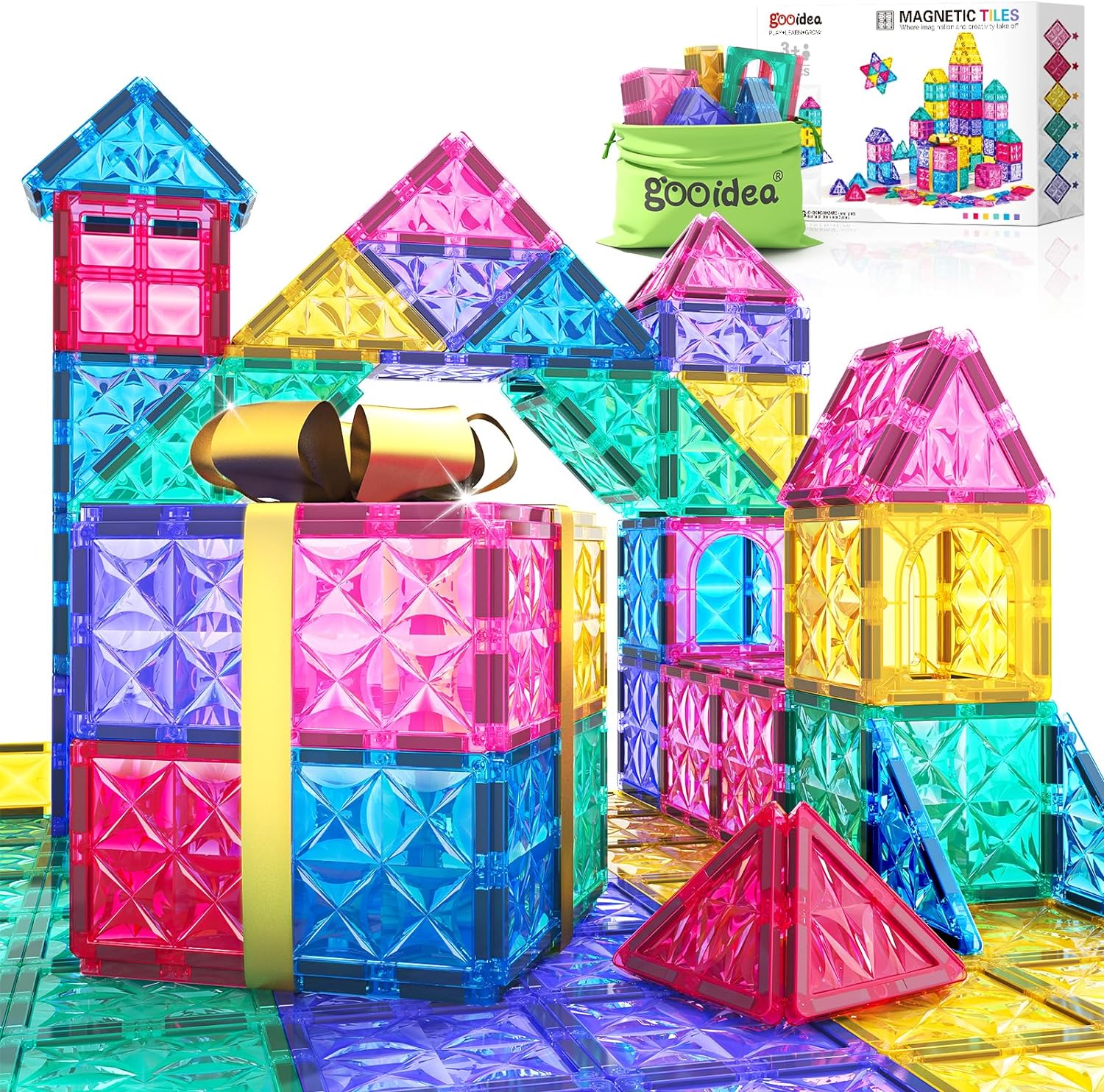 36PCS Candy Color Magnetic Tiles Playset