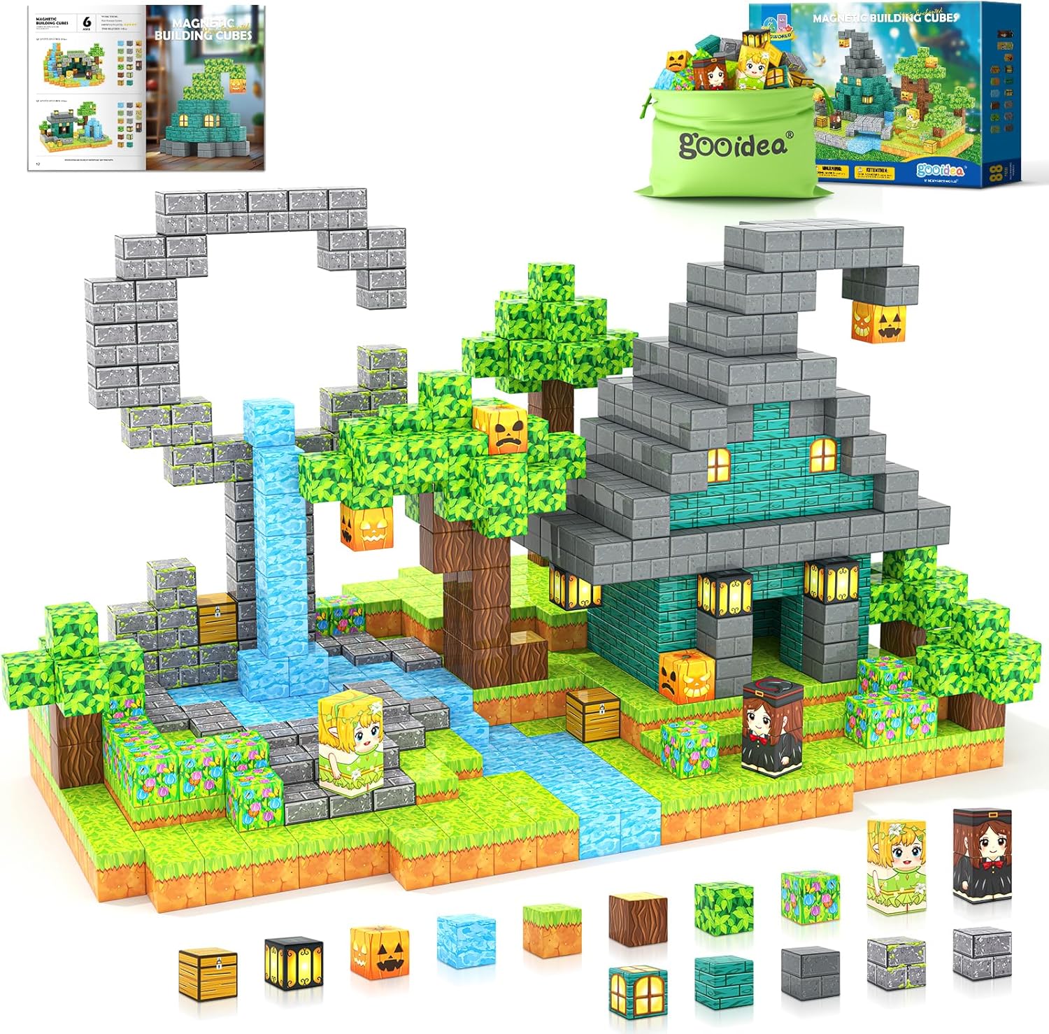 Magworld Magnetic Blocks - 88PCS Magic Enchanted Building Craft