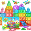 Soyee Mini Travel Magnetic Tiles 60PCS with Metal Tin Case Toddler Kids Toys Travel Essentials, Toddler Travel Toys Portable STEM Building Blocks Compatibility with Regular Size Magnetic Tiles