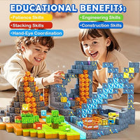 Magworld 168PCS Dinosaur Mine Magnetic Blocks Kids Toys STEM Montessori Learning Material