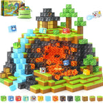 Magnetic Blocks Toys, Build Mine Magnet World Dinosaurs Set, Magnetic Tiles Building for Boys & Girls Kids Ages 3-5 5-7, STEM Montessori Sensory Toys for Toddlers Gifts for 3+ Years Old