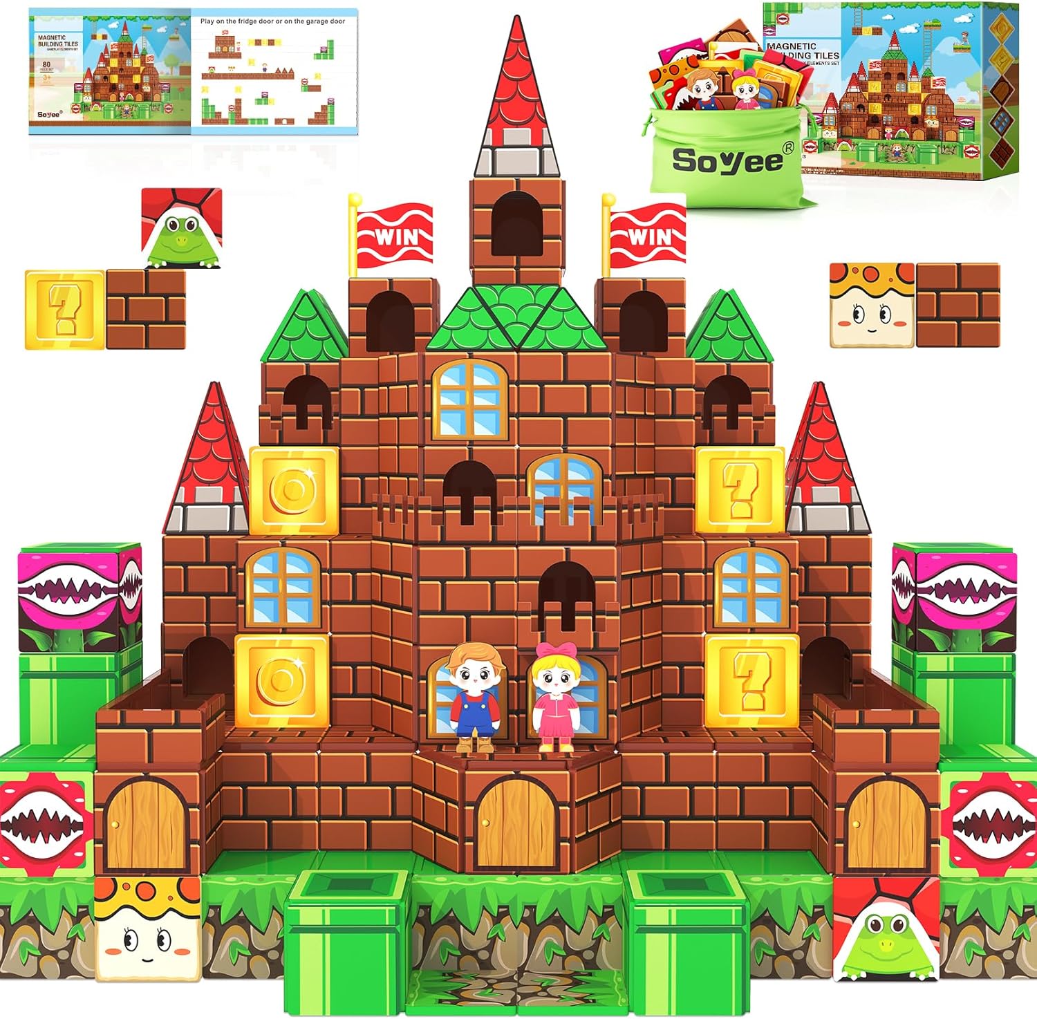 80PCS Kids Games Castle Adventure Tiles