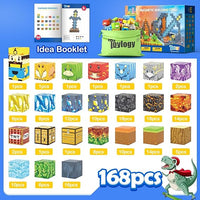 Magworld 168PCS Dinosaur Mine Magnetic Blocks Kids Toys STEM Montessori Learning Material
