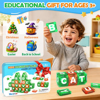 Magnetic Tiles Learn Letters Magnetic Building Blocks for Kids Ages 3-12 Double-Sided Uppercase & Lowercase Magnetic Letter Preschool Learning Toys, Educational STEM Toys & Back to School Supplies