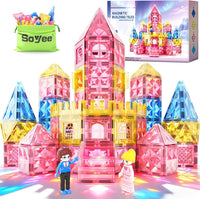 Diamond Magnetic Tiles Princess Castle Building Girls Toys Ages 3-12 Games