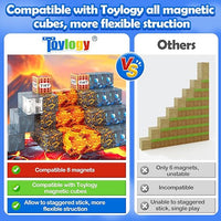 Magworld 168PCS Dinosaur Mine Magnetic Blocks Kids Toys STEM Montessori Learning Material