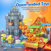 Magworld 168PCS Dinosaur Mine Magnetic Blocks Kids Toys STEM Montessori Learning Material