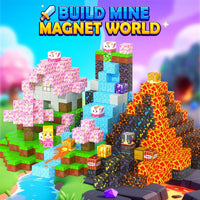 154PCS Magnetic Blocks - Build Mine Magnet World Stacking Cube Toys with Magnet Board