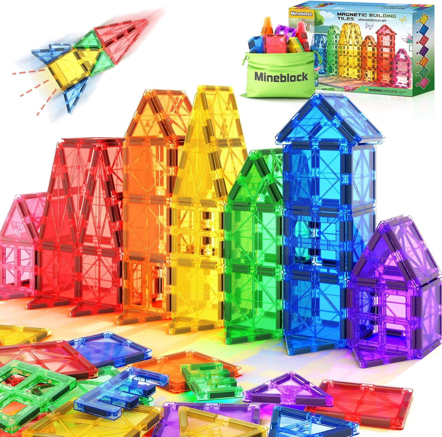 36PCS Magnetic Tiles Starter Set