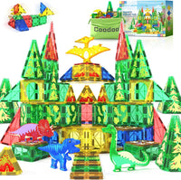 48PCS Dinosaur Toys Magnetic Tiles-Coodoo