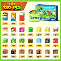 120PCS Magworld Magnetic Blocks-Build Mine Magnet World-Soyee