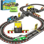 28 PCS Magnetic Tiles Racing Track & Road Expansion Set with Car Toys,