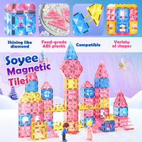 Diamond Magnetic Tiles Princess Castle Building Girls Toys Ages 3-12 Games