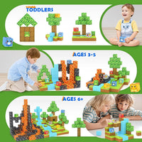 Magnetic Blocks Toys, Build Mine Magnet World Dinosaurs Set, Magnetic Tiles Building for Boys & Girls Kids Ages 3-5 5-7, STEM Montessori Sensory Toys for Toddlers Gifts for 3+ Years Old