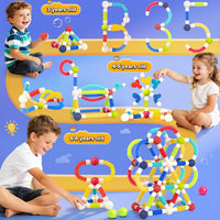 Magnetic Toys for 3 Year Old Boys & Girls, 46pcs Stem Activities & Montessori Smart Sticks for Kids & Toddlers, Magnetic Building Blocks & Balls for Preschool Ages 3-5, Educational Gifts Set