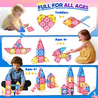 Diamond Magnetic Tiles Princess Castle Building Girls Toys Ages 3-12 Games
