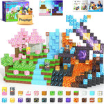 154PCS Magnetic Blocks - Build Mine Magnet World Stacking Cube Toys with Magnet Board