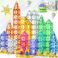 82PCS Magnetic Tiles with Dolls Building Toys Set-Soyee