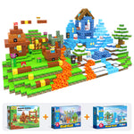 178 PCS Magworld Magnetic Cubes Games Castle, Lava Kingdom, and Frozen Set 3 in 1 Toys