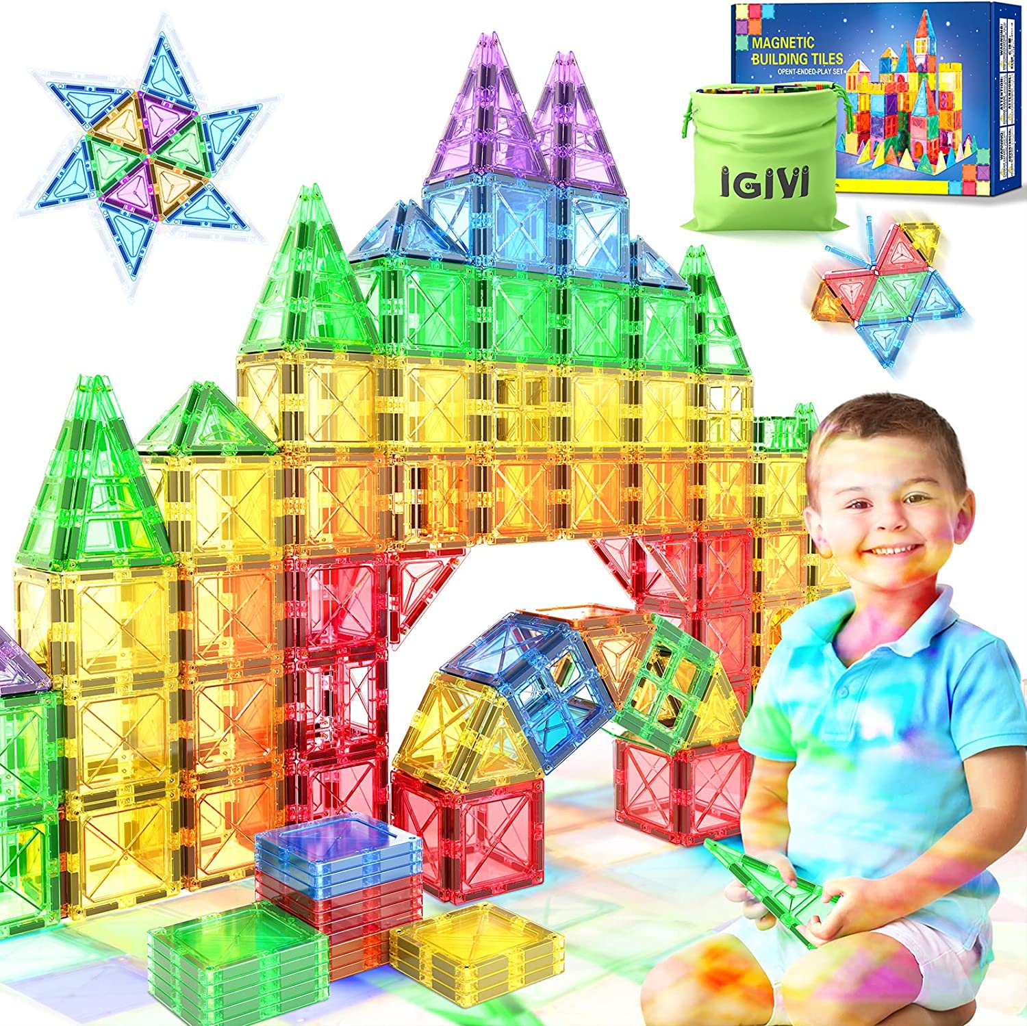 42PCS Magnetic Tiles Starter Set