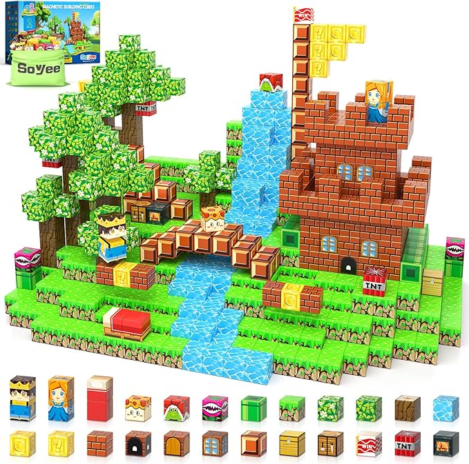 120PCS Magnetic Blocks-Build Mine Magnet World