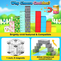108PCS Magworld Magnetic Blocks Kids Magnet Toys Large 1 inch Mine Magworld Building-Gooidea