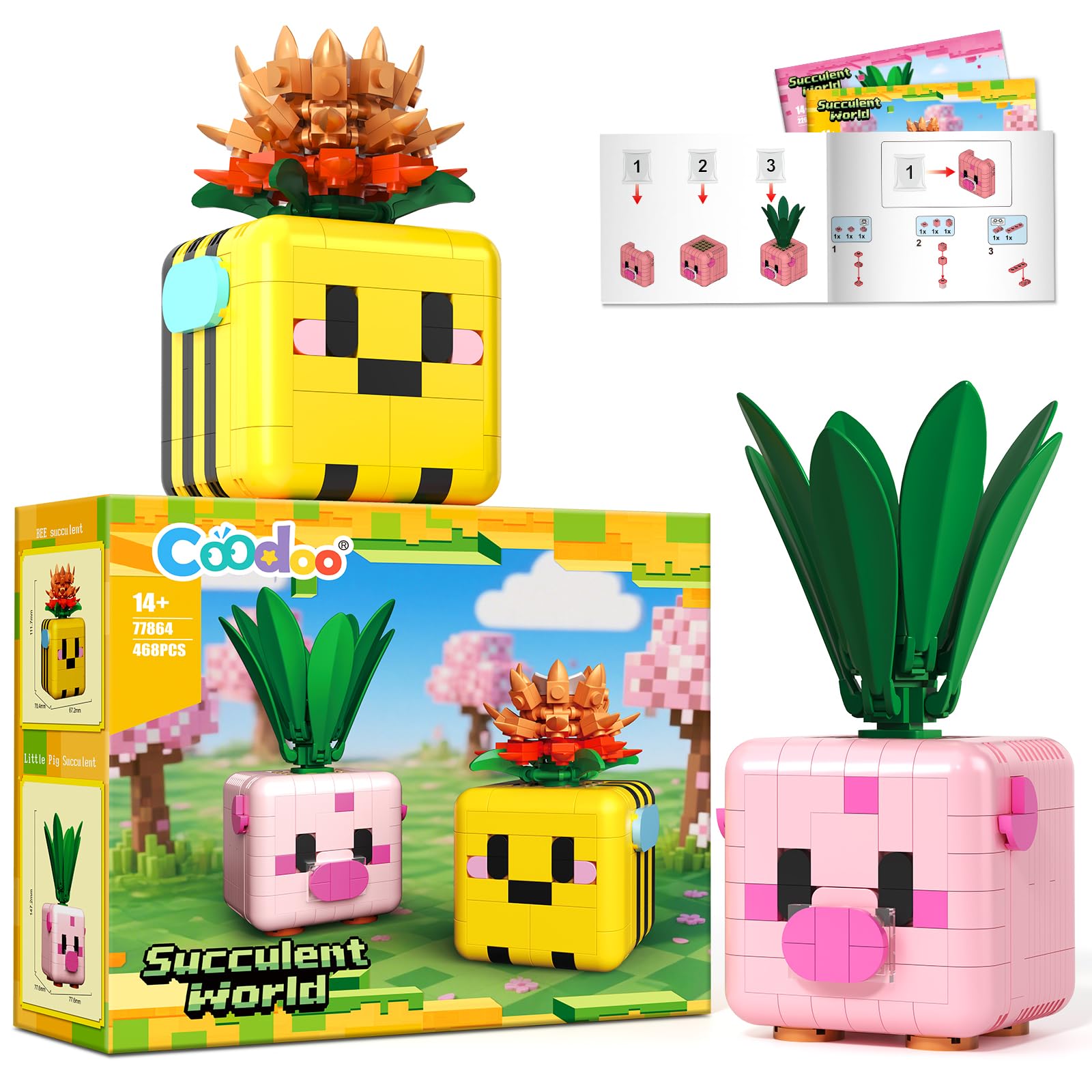 Botanicals Plants Building Blocks, Compatible with Botanicals Flowers, Creative Desk Decor for Teens Adults