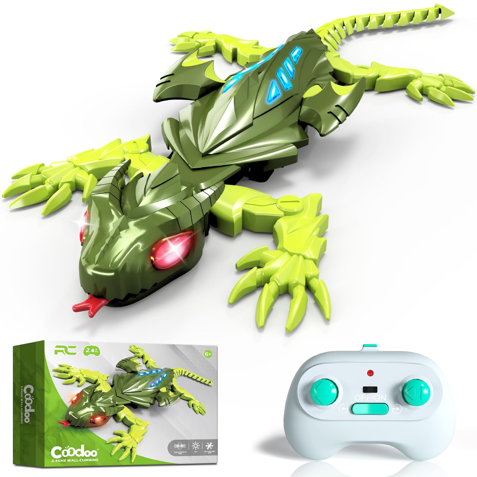 Wall Climbing Gecko Lizard, Kids Toys Remote Control Car, Rechargeable Wall Crawler Gecko Robot, Cool Prank Birthday Xmas for Grandkids