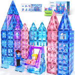 Diamond Magnetic Tiles & Building Blocks 60 PCS — Princess Toys for Girls & Boys, Toddler Girl Gifts