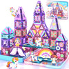 Mini Magnetic Tiles Building Blocks with 4 Unicorn Toys Girls Toys Gifts