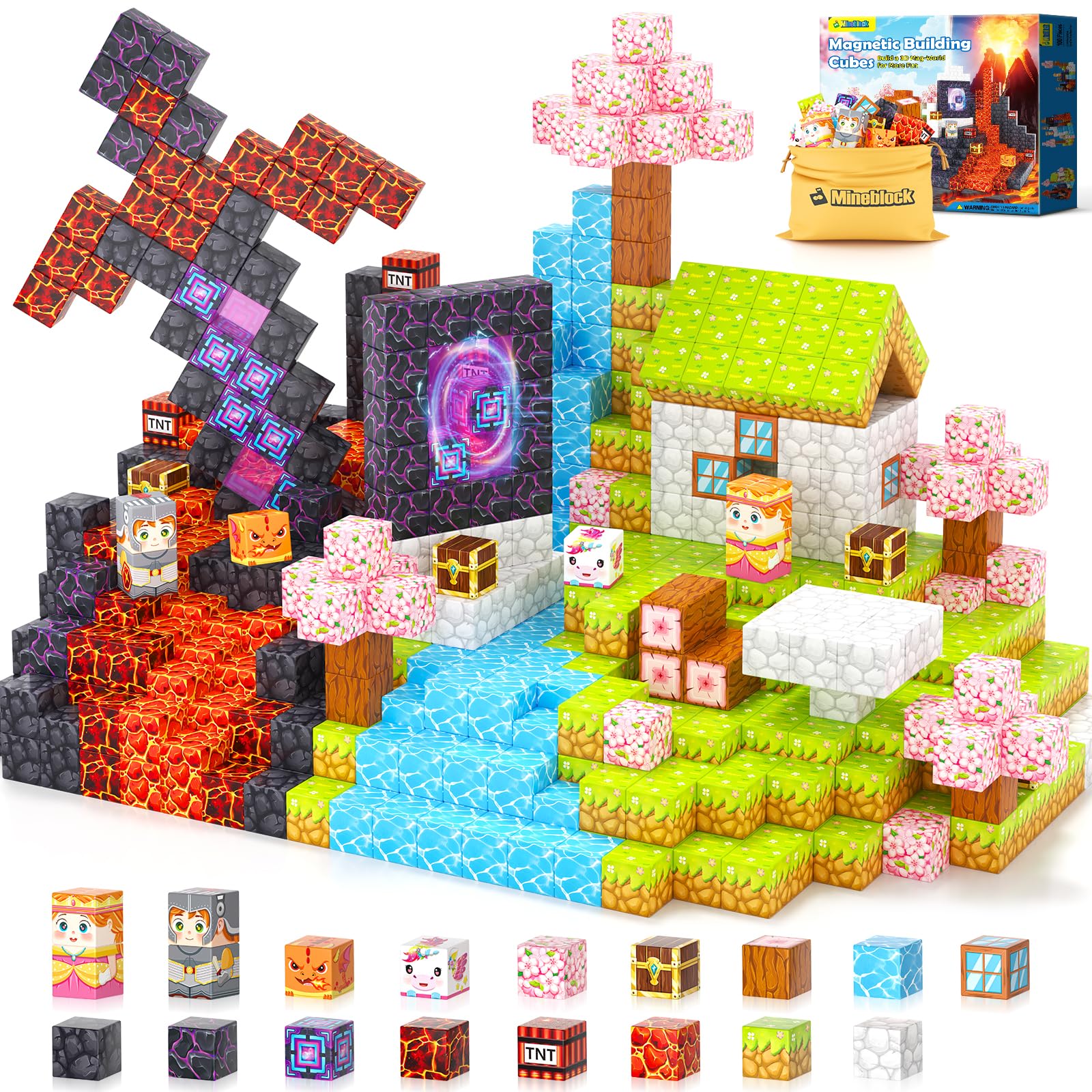 Magworld 100PCS Magnetic Blocks Toddler Outdoor STEM Toys for Kids