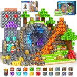Magworld 150 PCS Magnetic Building Blocks STEM Toy, Stacking Mine Magnet World Craft Cubes