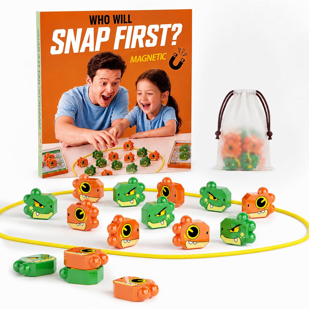 Magnet Game, Dinosaur Magnetic Strategy Game for Kids & Adults, Travel Game
