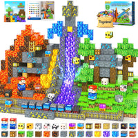 Magworld 200PCS Magnetic Blocks STEM Sensory Toys with Magnet Board
