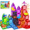 Mini Dinosaur Magnetic Tiles Travel Set for Toddlers, Magnet Toys with Case