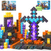 Magworld Magnetic Cubes 84Pieces Build Mine Magnet World Magic Sword Portal Set
